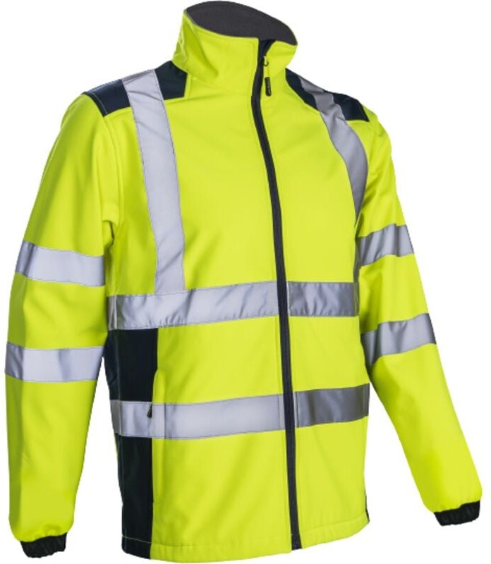 Arbeits-Softshelljacke mit hoher Sichtbarkeit KANPA – Neon Gelb S – 40/42