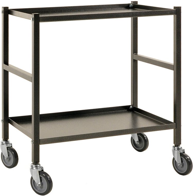 Kongamek Tischwagen 625x414mm Ladefläche in Anthrazit grau mit Bremse