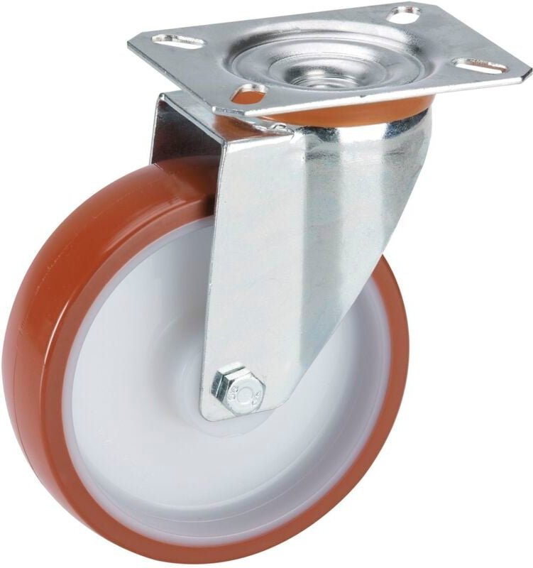 Dörner+helmer - Lenkrolle Polyurethan-Rad ø 100mm Transportrolle Industrierolle Tragkraft 150kg