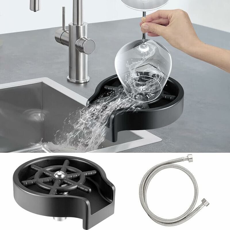 Thumbnail - Glasspüler für Spülbecken, automatischer Gläserspüler, Gläserspüler für Spülbecken, Zubehör für Küchenspülen, Glasspüler...