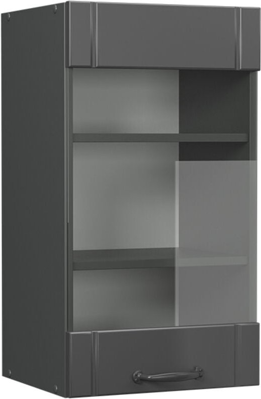 Küchenglasschrank Fame-Line, Dunkelgrau, 40 cm, Vicco