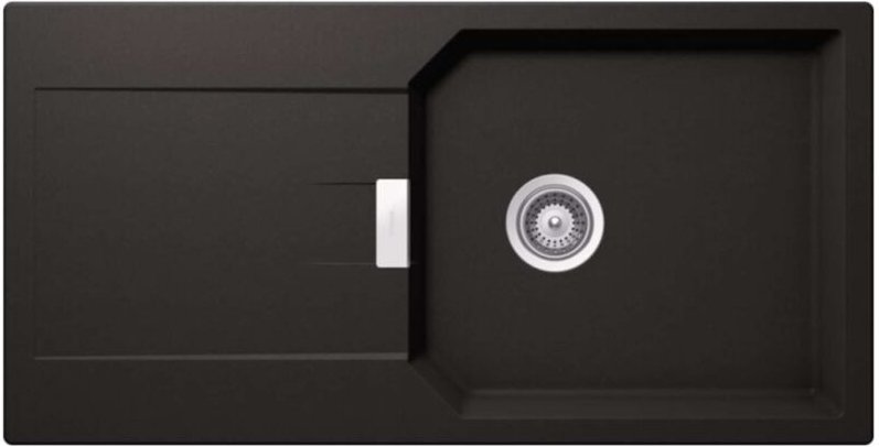 Thumbnail - Schock - Manhattan - Granitspüle, 100x51 cm, mit Ablaufbedienung, Nero MAND100LAGNE