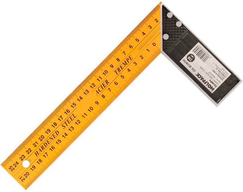 Metallquadrat 250 mm. Zimmermannsplatz, Bauplatz,