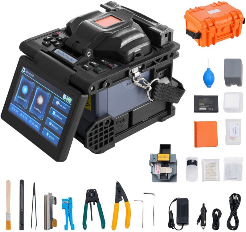 Thumbnail - Mophorn - Faserfusionsspleißer, 6-Motor, 6 s Spleißen und 13 s Aufheizen, 5-Zoll-LCD-Bildschirm, 3-in-1-Halterung, 7800-...