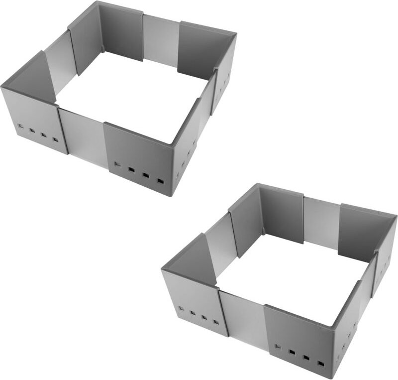 Thumbnail - So-tech - sotech 2 Stück CuisioFlex Trennwand Organisationsrahmen Aluminiumgrau / Weiß transluzent