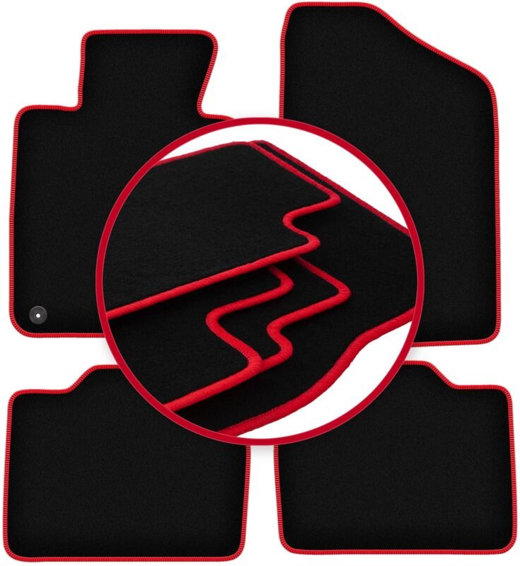 CARLUX-RED Autofußmatten für: Kia Optima III TF Limousine (2010-2015)