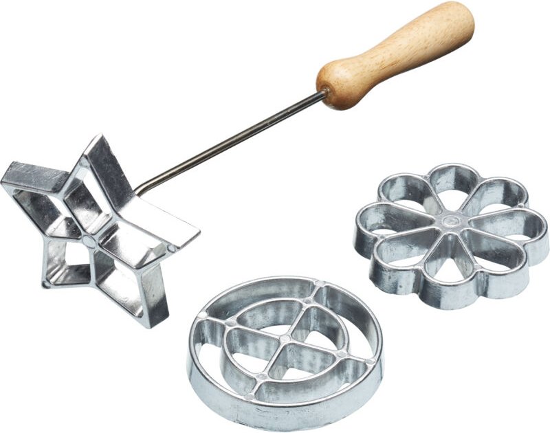 Home Made Rosetta Schwedische Keksformen, Set de Eisen de 3 Formen