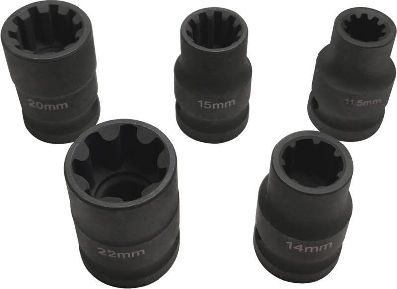 5er Set Ersatz-Bremssattelbuchsen für vw Audi Porsche und eingravierte Markierungen zur dauerhaften Identifikation