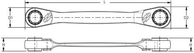 Tengtools - Ratschenschlüssel, 8/9-10/11mm 60050811RX 231410309