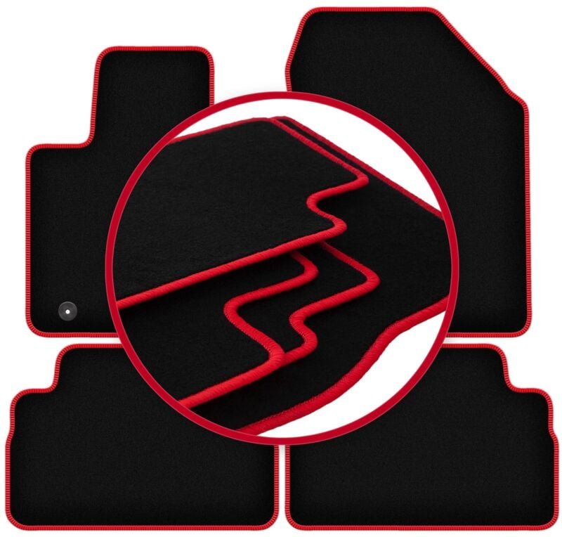 CARLUX-RED Autofußmatten für: Hyundai SantaFe IV SUV (2018-)