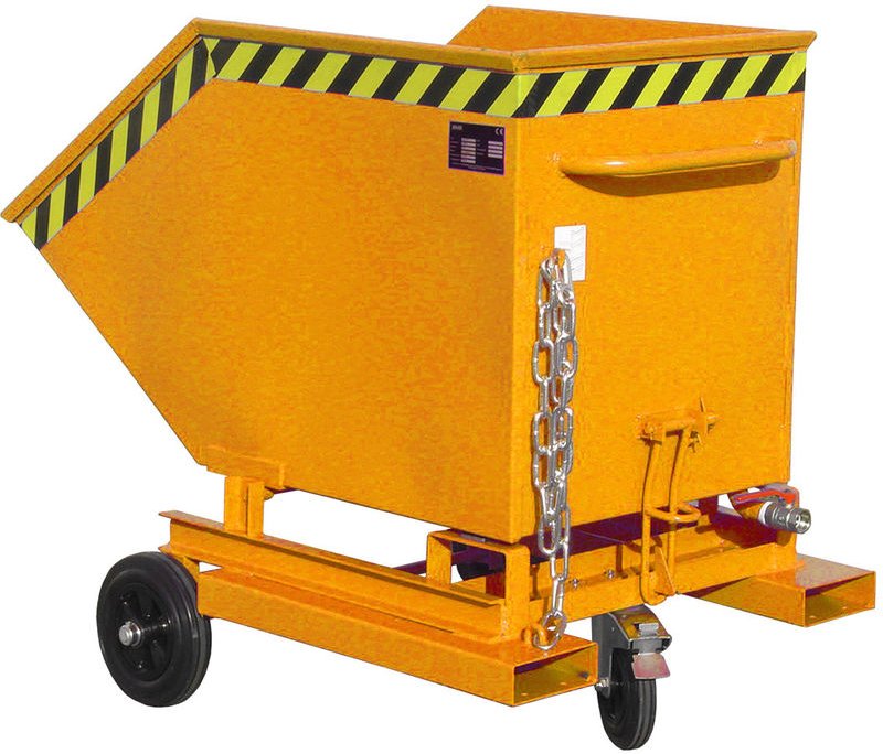 Bauer Späne-Kastenwagen SKW-ET 400, lackiert, Gelborange