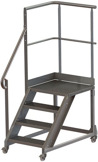 Stahlplattform mit 3 Stufen - max. Arbeitshöhe 2,60 m - PL600ACIER260-GCG