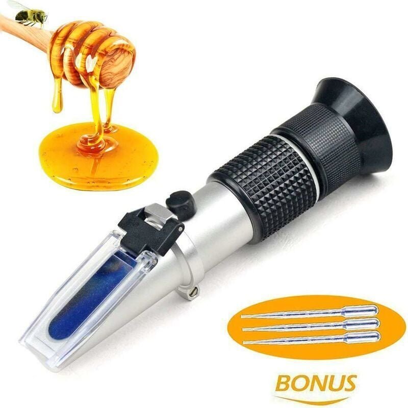 Thumbnail - Wasser-Honig-Refraktometer mit Hand-Honig-Refraktometer, beste Genauigkeit mit ATC-Honig-Tester, 58–92 %