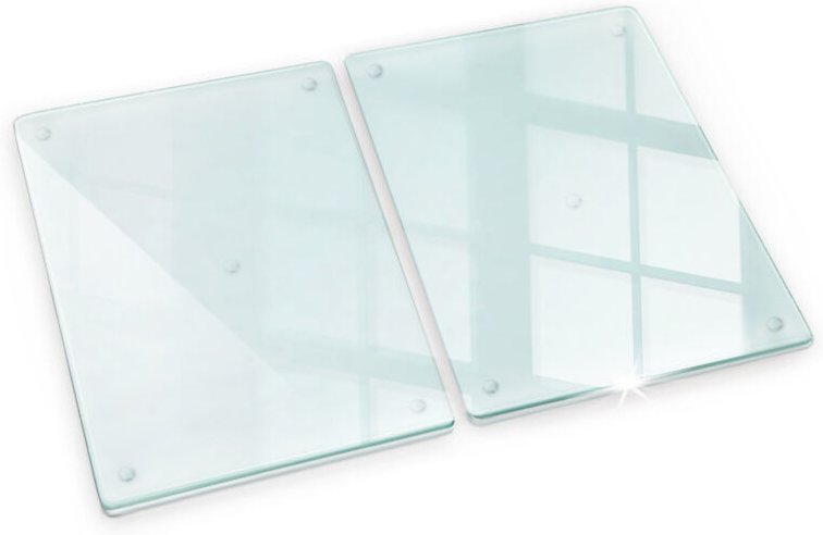 Glasschneideplatten - Schneidebrett aus Glas - Transparent - Herdabdeckplatten - Gehärtetes Glas – 2x40x52 cm