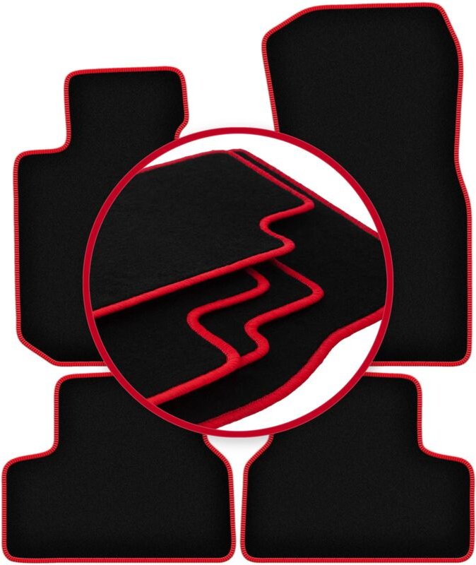 CARLUX-RED Autofußmatten für: BMW i4 G26 0 (2021-2022)