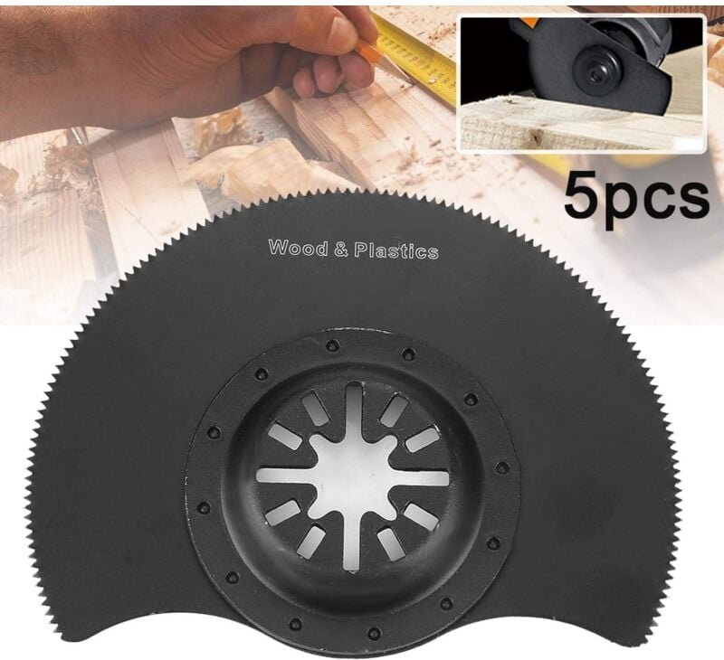 Thumbnail - Ej.life - 5 stücke Kreissägeblätter Universal Oszillierende Multi Werkzeug Zubehör Set für Kunststoff Holz Weichmetall R...