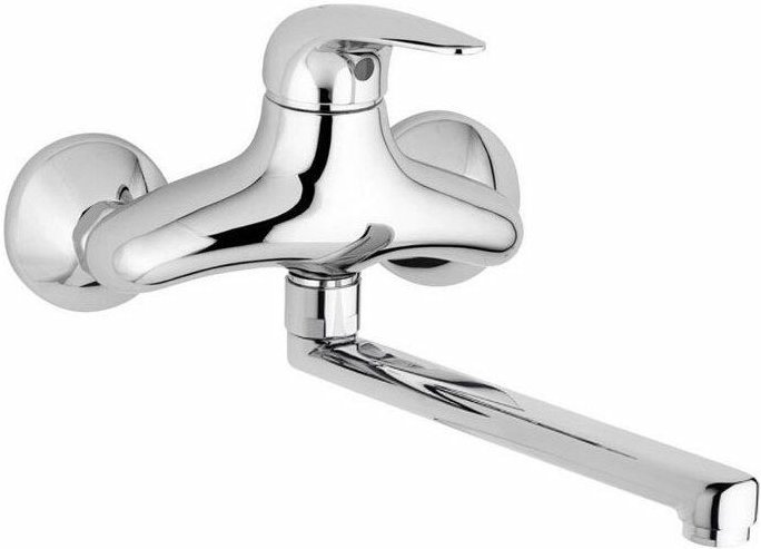 Paffoni - Spültisch-Wandbatterie Serie Duemila DU159CR Verchromt - Messing