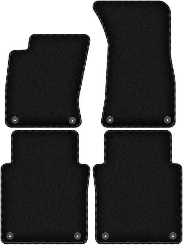 BASIC schwarze Veloursmatten für: Audi A8 D3 Lang (2002-2009)
