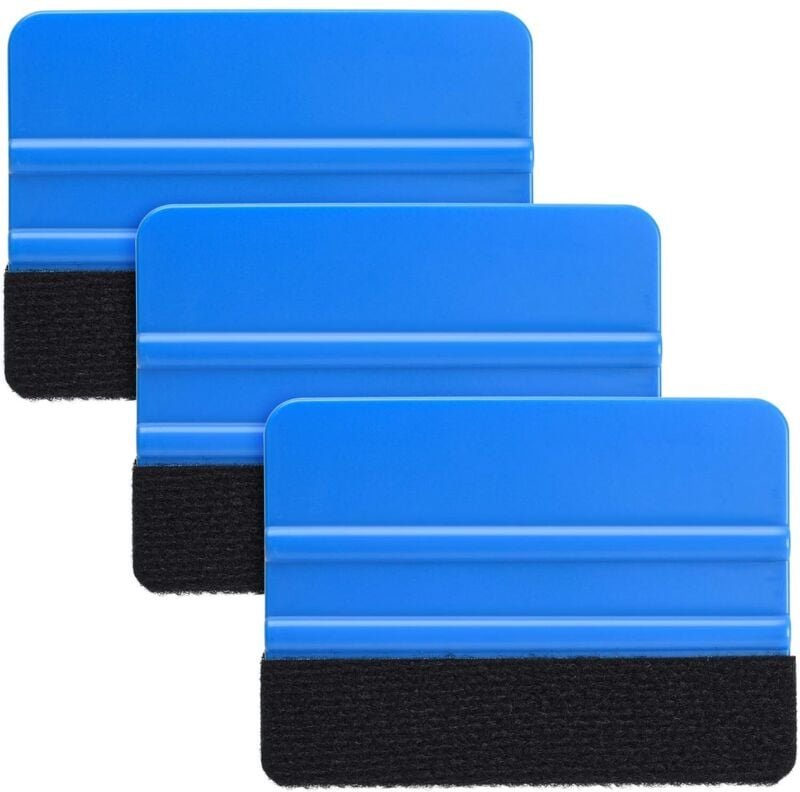 Robustes 4-Zoll-Vinyl-Rakelwerkzeug mit schwarzer Filzkante, für Auto-Vinylfolien, Aufkleber, Fenstertönungsarbeiten, pr...