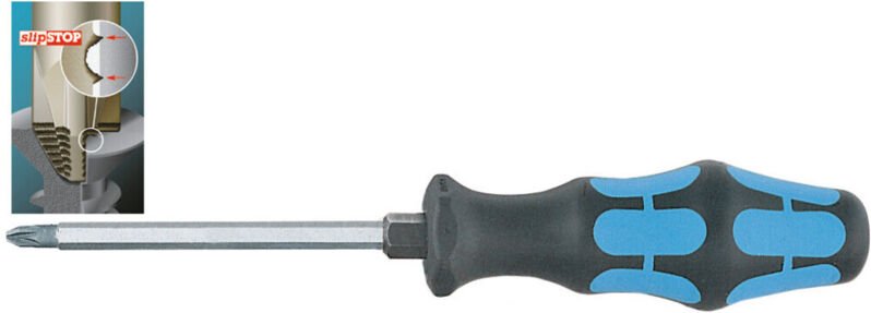 Pozidriv-Schraubendreher, mit Kraftform-Heft, Kreuzschlitzgröße 2 - Wera