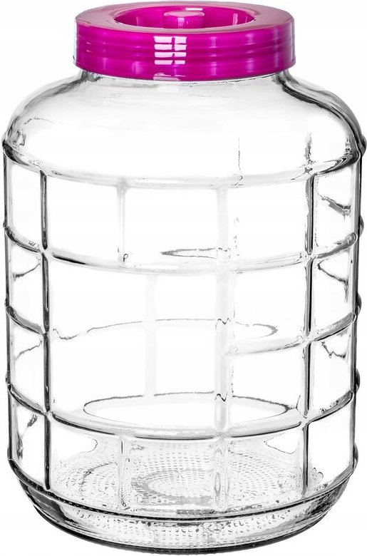 Kadax - Gärballon, Glasballon mit Deckel aus Kunststoff, Weinballon, 15L