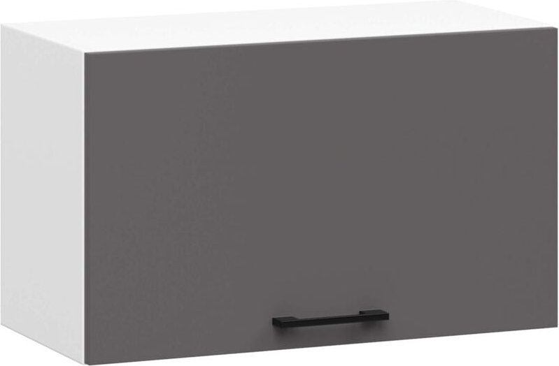 Thumbnail - Hängeschrank Küchenschrank Akord oliwia modular W60 Wandschrank für Dunstabzugshaube Weiß 60 cm Tür Regal Front Graphitg...