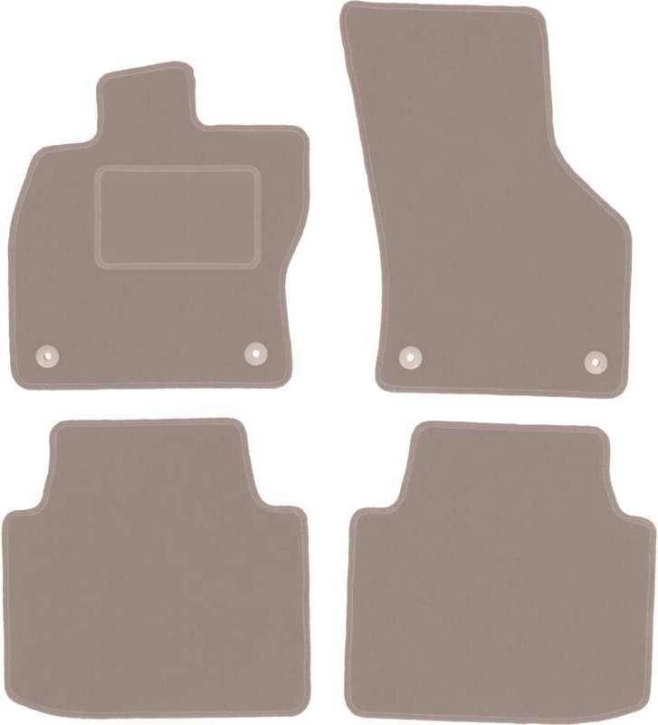 Beige Veloursmatten für: Skoda Superb III Kombi, Limousine (2015-2020)