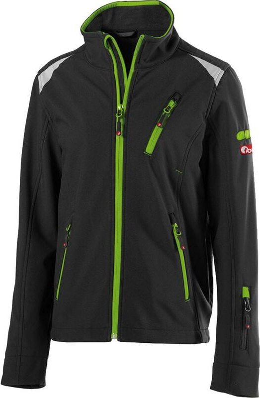 Kids Jacke 24, schw./limegreen,Gr98-104 - Fortis