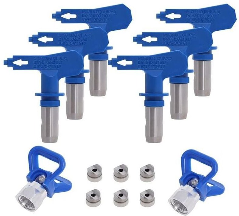 Thumbnail - Airless Reversible Sprühdüse, 2X Düsensitzschutz, Airless Düsenzubehör für Hochdruck-Farbspritzpistole (Typ 211, 315, 41...