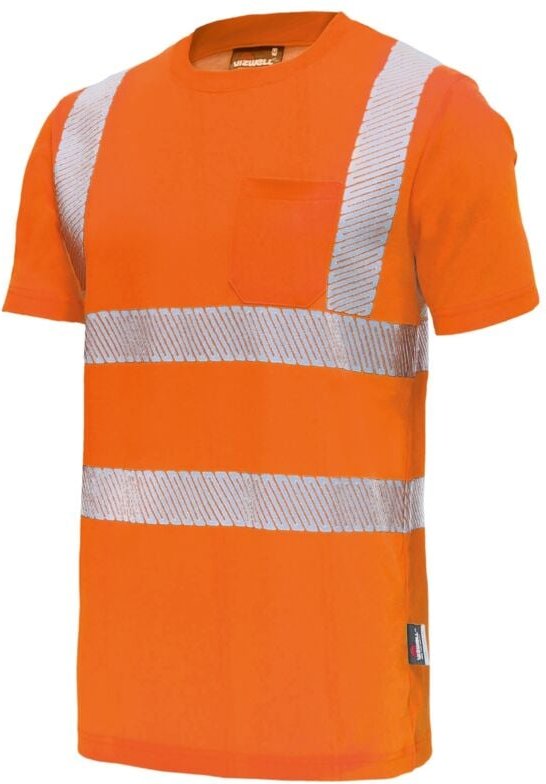 Vizwell - Warnschutz-T-Shirt VWT313 Gr. 2XL leuchtorange/marine