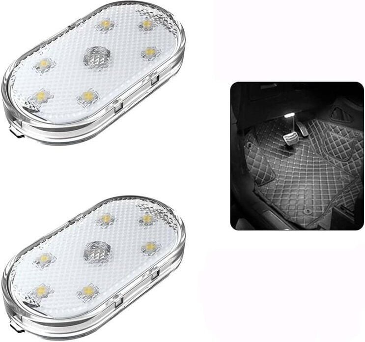 2 Stück Kofferraumleuchte, berührungsempfindliche magnetische Auto-Kuppelleuchte, tragbare Auto-Innenbeleuchtung für Aut...