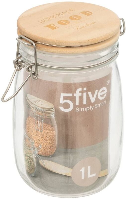 5five Simply Smart - Glaskrug deckel pin wording 1l - 5five