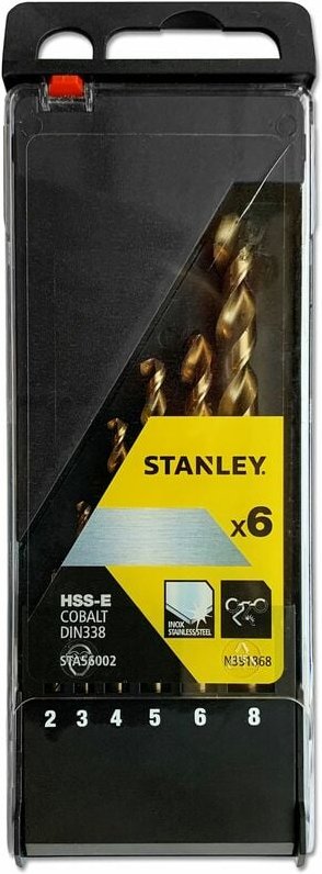 Kassette mit 6 HSS-E Kobaltbohrern STANLEY STA56002-QZ