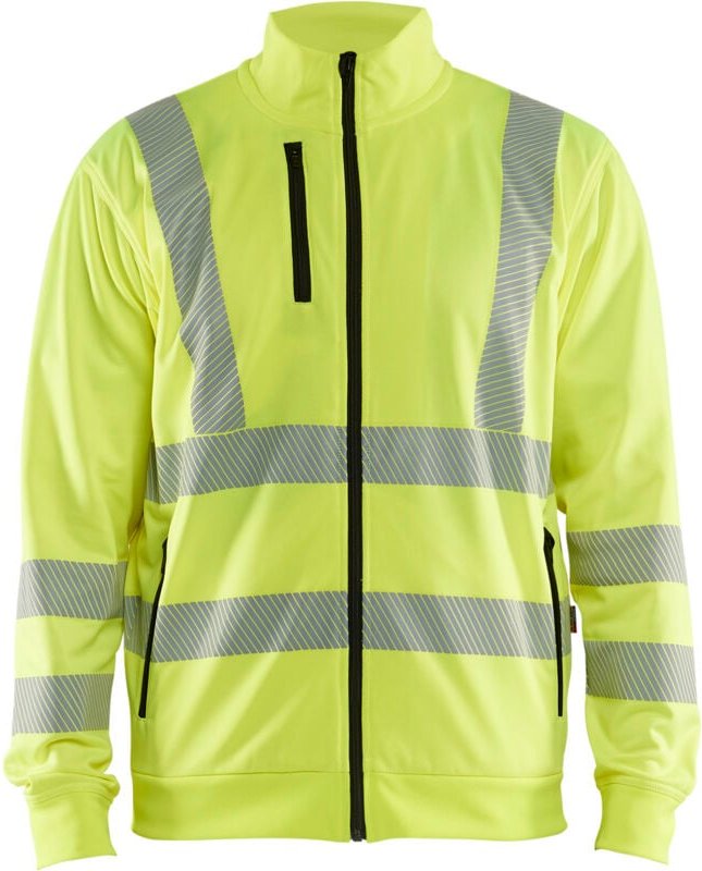 Hochsichtbarer Arbeitssweatshirt mit Reißverschluss 3563 - Gelb XXXL