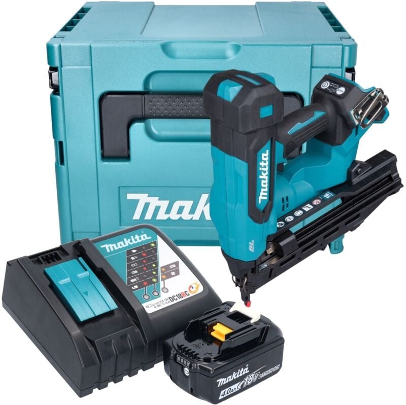 Dbn 610 RM1J Akku Stauchkopfnagler 18 v 32 - 64 mm Brushless + 1x Akku 4,0 Ah + Ladegerät + Makpac - Makita