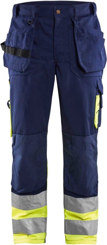 Thumbnail - Arbeitshose mit hoher Sichtbarkeit Handwerker 152918 - Marine/Gelbfloß 3XL - FR(56) - SE(C62) - Normen