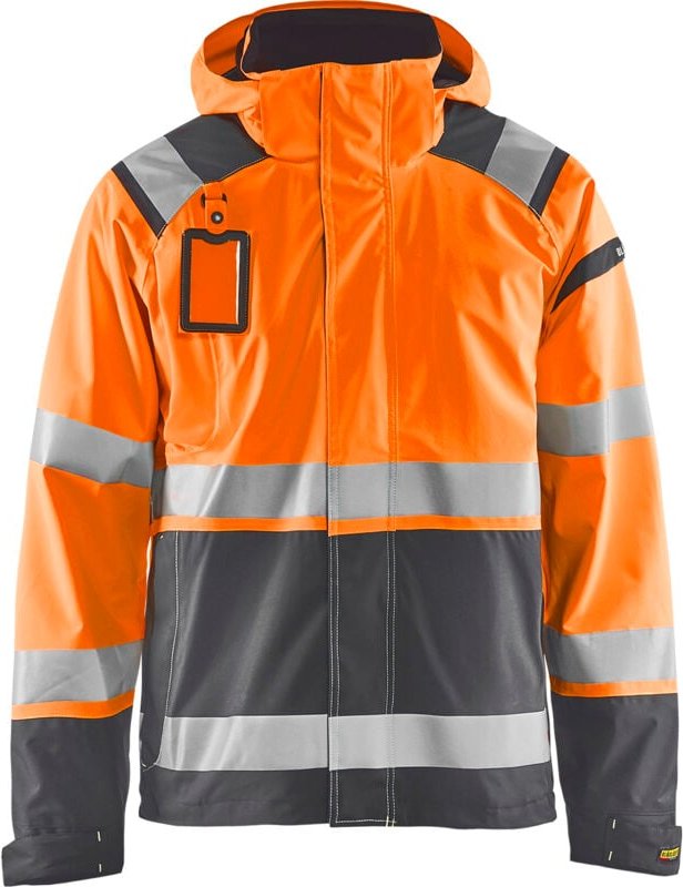 Arbeitsjacke Hardshell-Stretch 2D Hochsichtbarkeit 4987 – Neonorange/Anthrazitgrau S