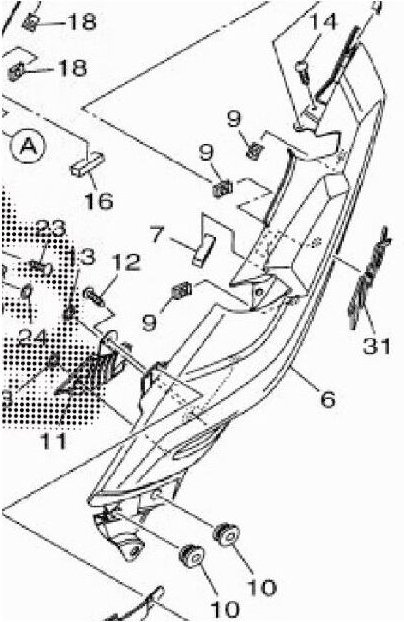 Yamaha 59C-21711-00-P9 – Cache lateral arrière gauche Grau – T-Max 530 2012/17