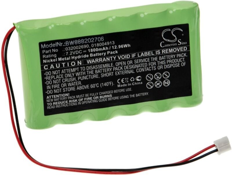 Vhbw - Akku kompatibel mit Compex Fitness, Fitness Tens, Medi, Medicompex, Micro, Micro+ Medizintechnik (1800mAh, 7,2V, ...