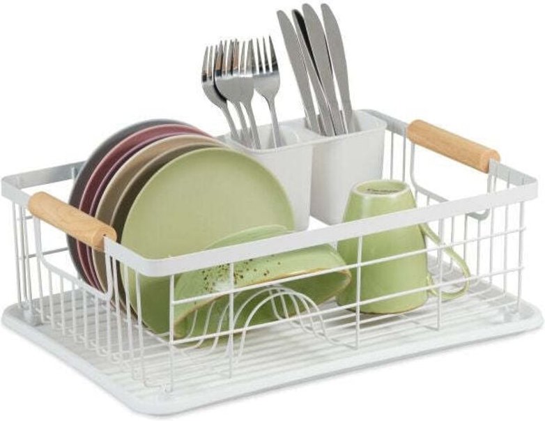 Dish drainer with drip tray
