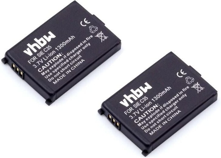 Vhbw - 2x Akku Ersatz für Siemens V30145-K1310-X12T, V30145-K1310-X132 für schnurlos Festnetz Telefon (1300 mAh, 3,7 v, ...