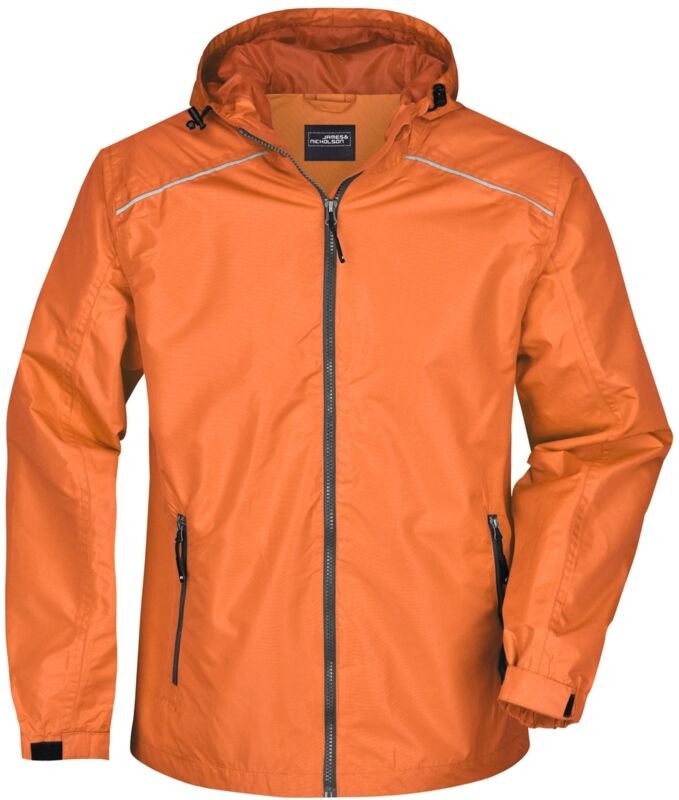 James&nicholson - Sportliche, funktionale Outdoorjacke Herren JN1118 Gr. l orange/carbon