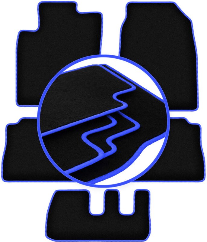 CARLUX-BLUE Auto-Fußmatten für: Chevrolet Captiva 7-Sitzer (2006-2017)