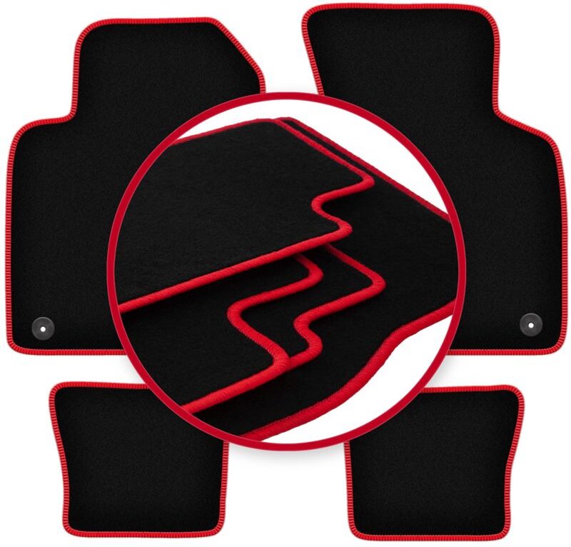 CARLUX-RED Autofußmatten für: Audi TT I 8N Cabrio, Roadster, Coupé (1998-2006)
