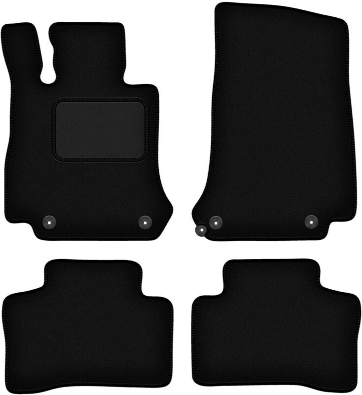 Schwarze Velours-Fußmatten für: Mercedes EQC N293 SUV (2019-)