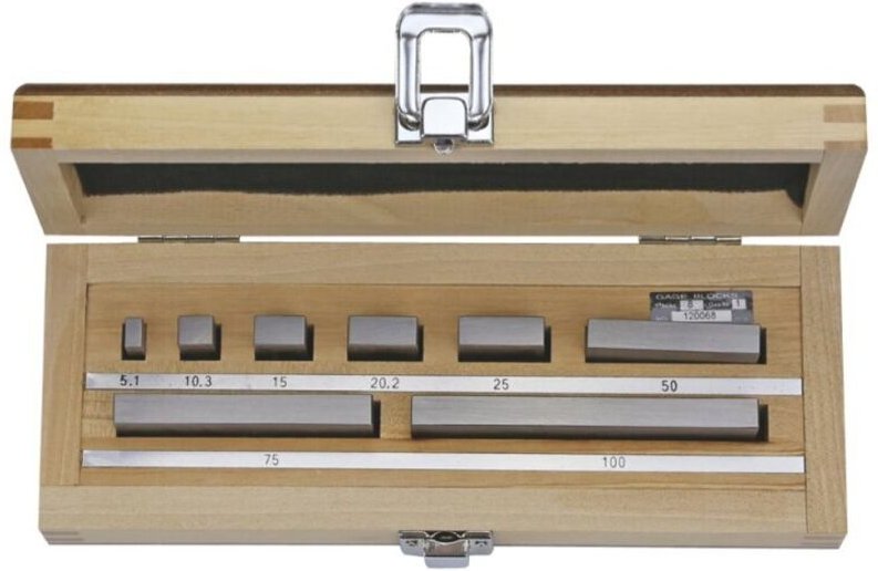 MIB - Endmaß-Prüfsatz für Messschrauben nach din en iso 3650/1 9-teilig mit Planglas