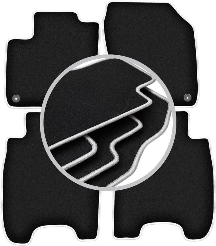 CARLUX-SILVER Autofußmatten für: Honda Civic IX Fließheck (2012-)