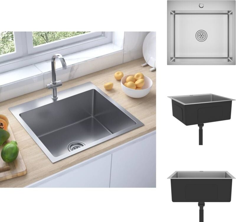 Vidaxl - Küchenspülen & Spülbecken - Living Handgemachte Einbauspüle Edelstahl - Silber