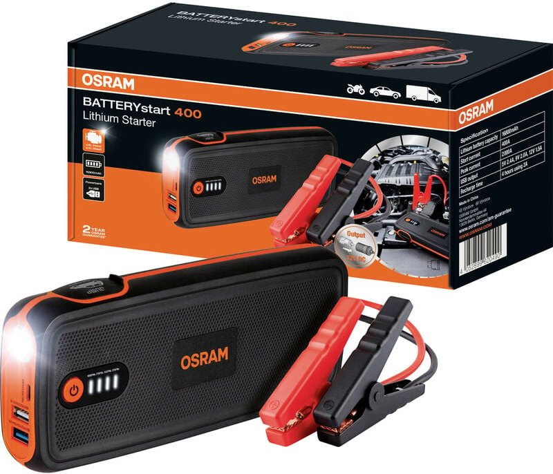 Osram - Automotive Schnellstartsystem BATTERYstart 400 OBSL400 Starthilfestrom (12 V)=400 a USB-Steck