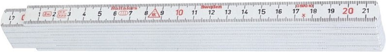 Gliedermaßstab Kunststoff1mx13mm weiß Hultafors
